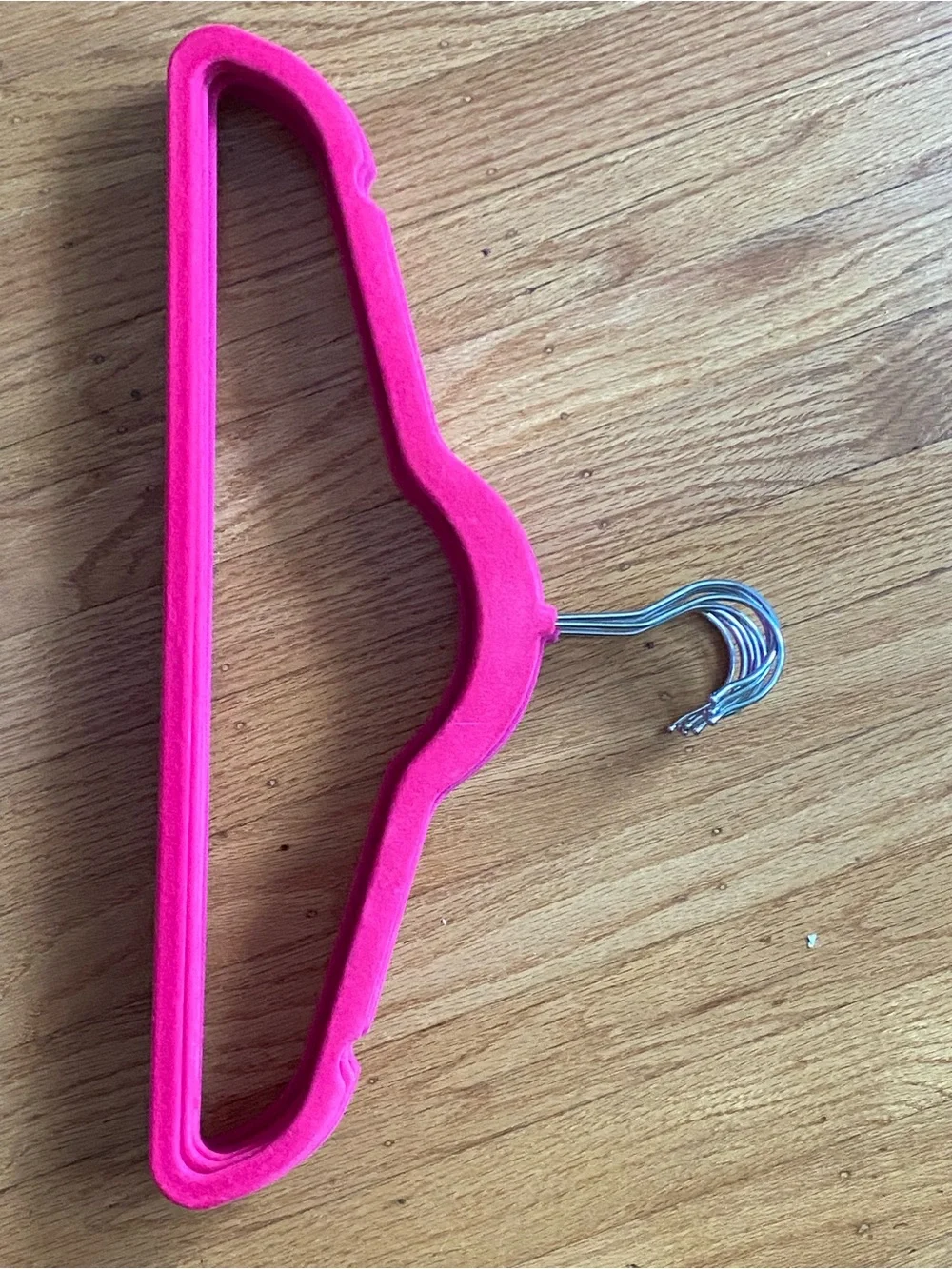 Non-Slip Velvet Clothing Hangers 10 pack  - Hot Pink